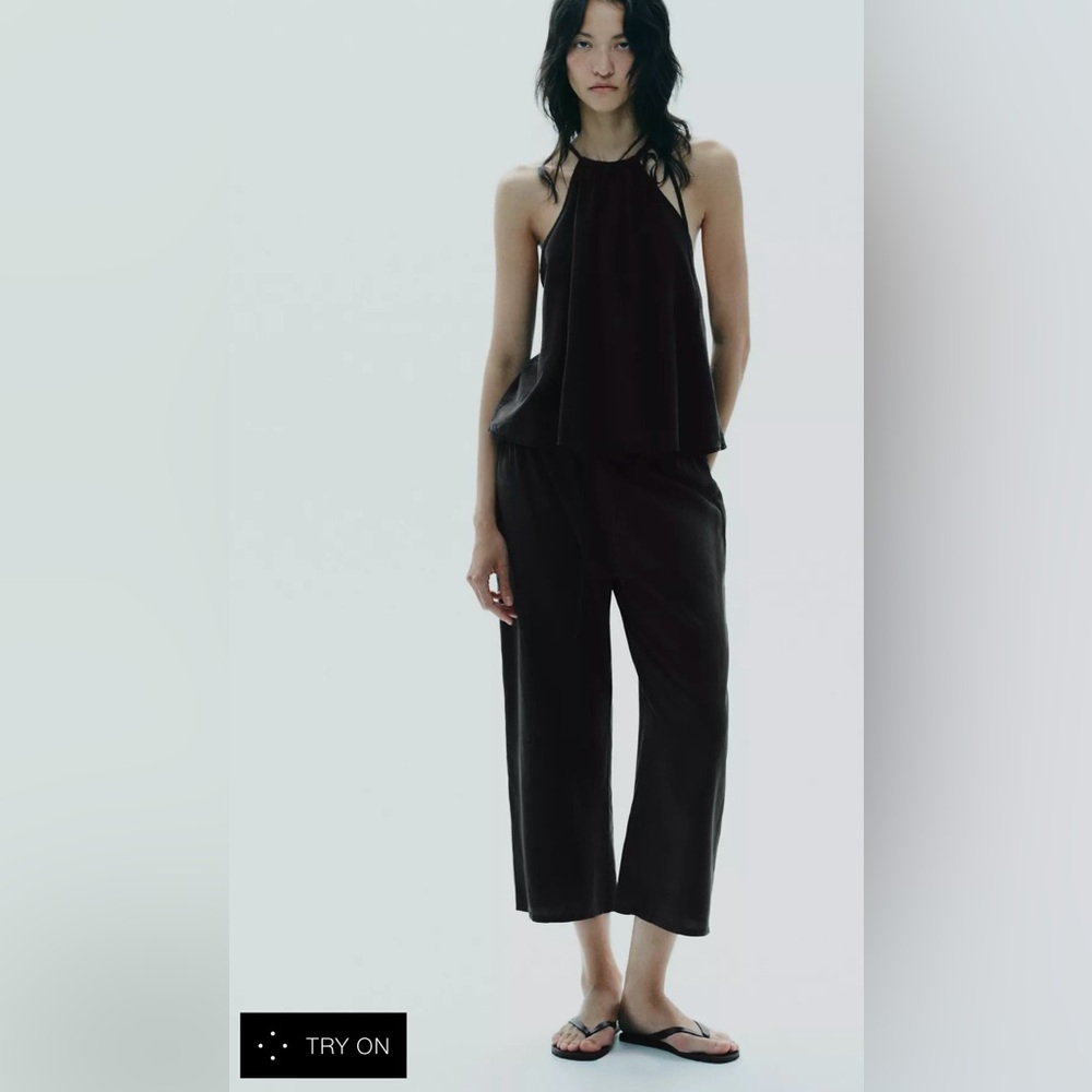 [2 PAIRS] ZARA Flowy Crop Pants (US 4)